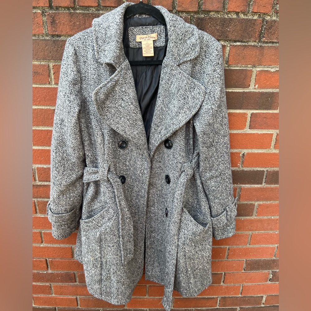 Paris Blues Grey Pea Coat